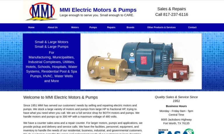 MMI Electric Motors & Pumps